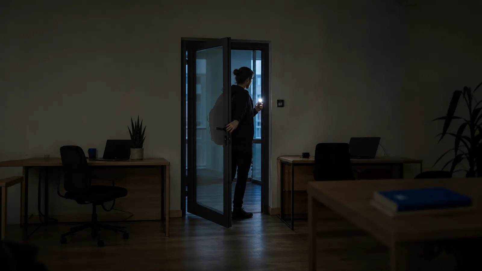What happens to a coworking door when the power or the internet goes out